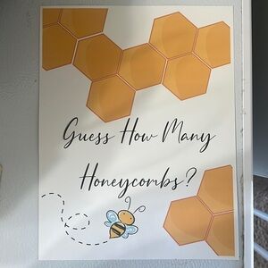 Guess How Many Honeycombs? Baby Shower Game